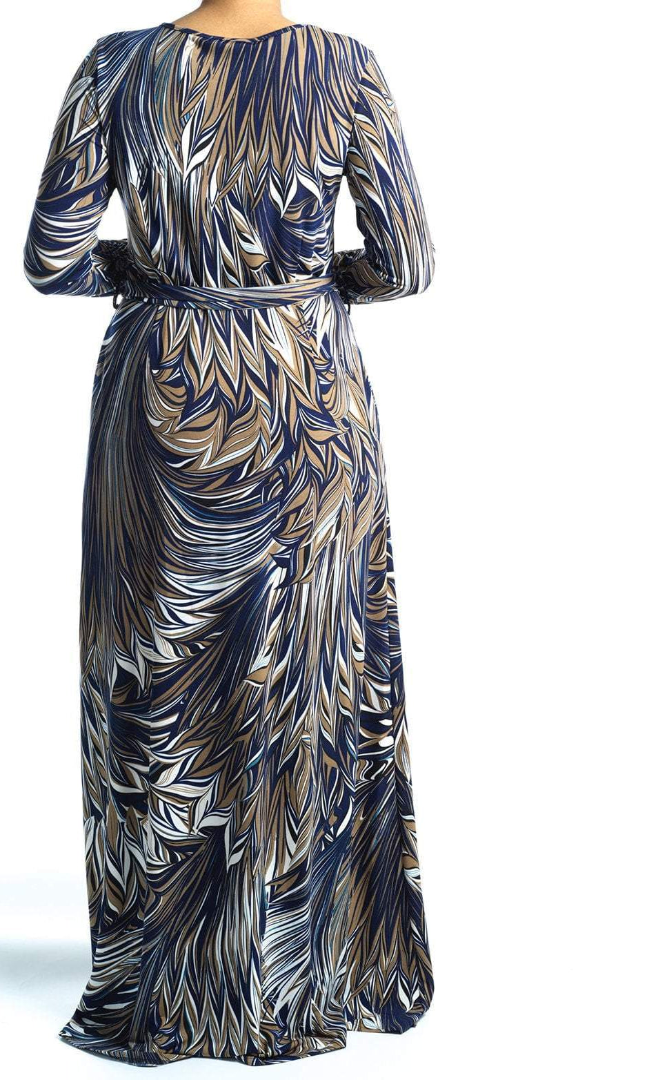 Navy Tamara Maxi Print Dress Kabayare