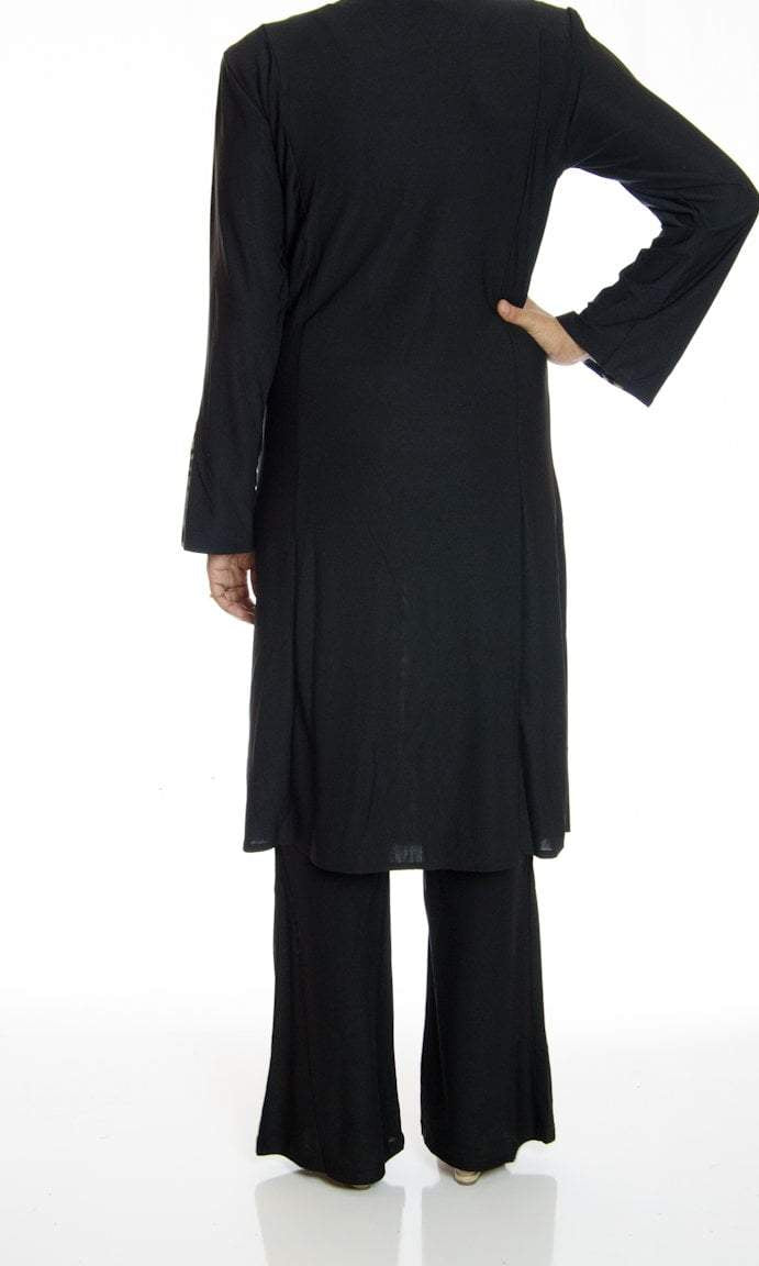 Navy Tunic with Pants Set Kabayare