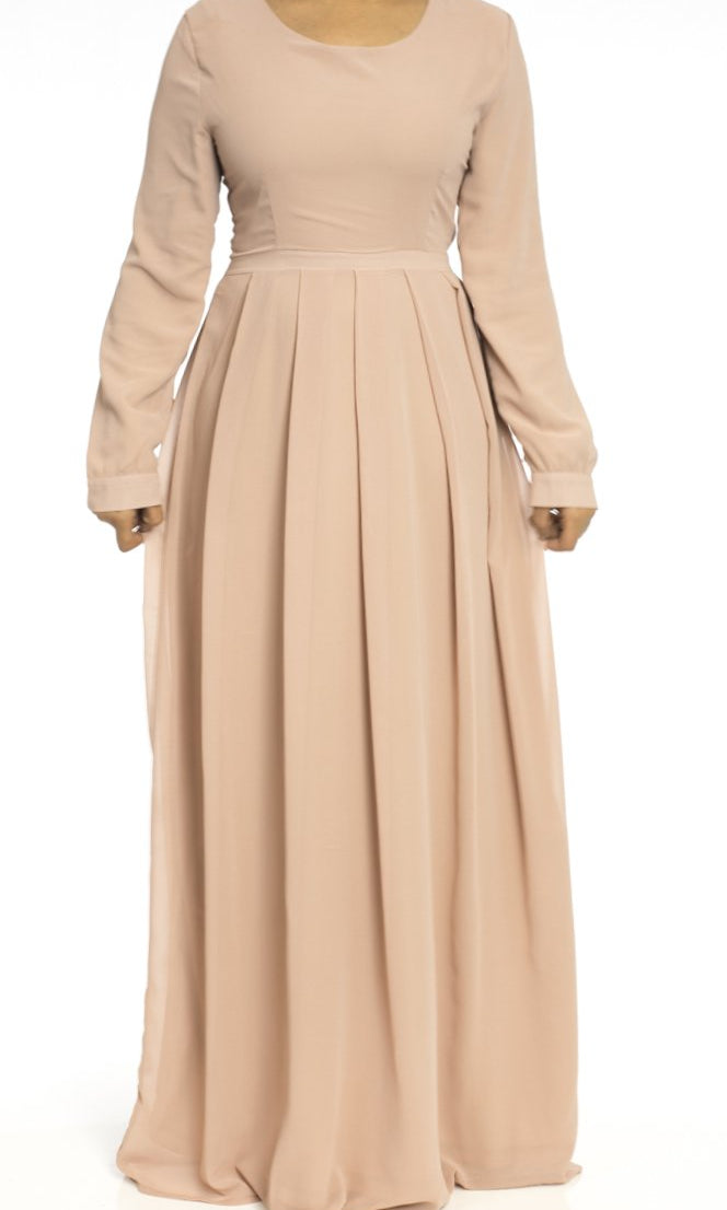 Nude Classy Bow-tie dress Kabayare