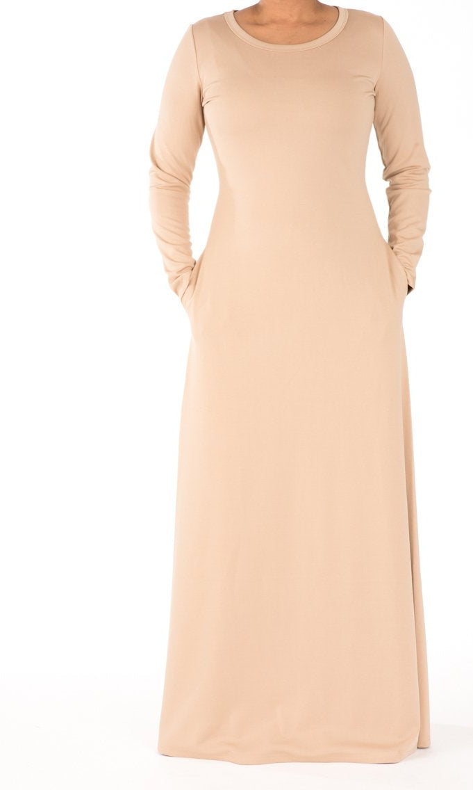 Nude Modern Cut Dress Kabayare