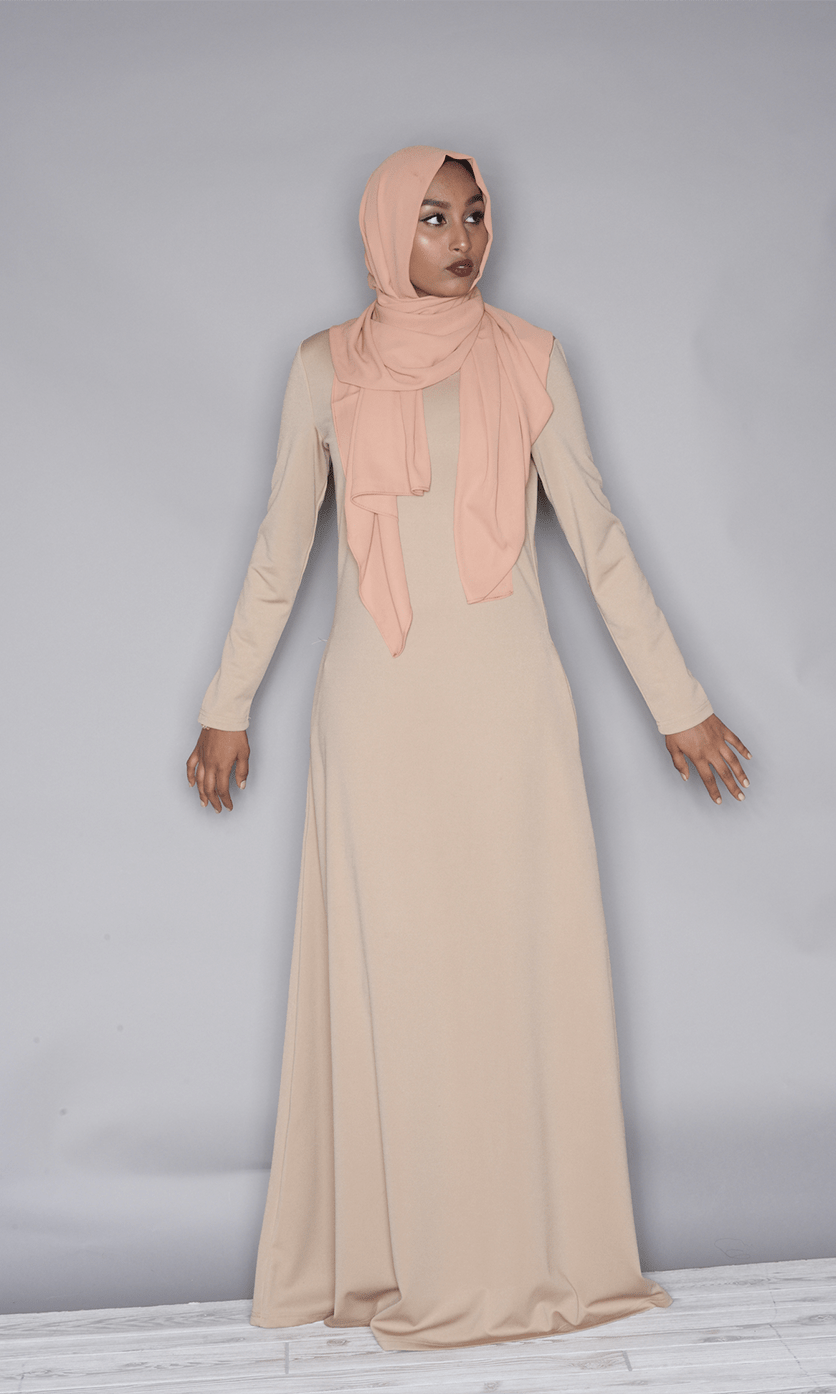 Nude Modern Cut Dress Kabayare