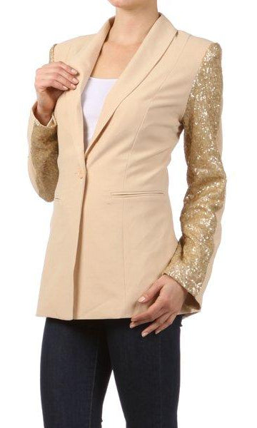 Nude sequin blazer Kabayare