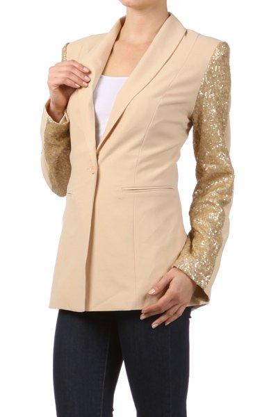 Nude sequin blazer Kabayare