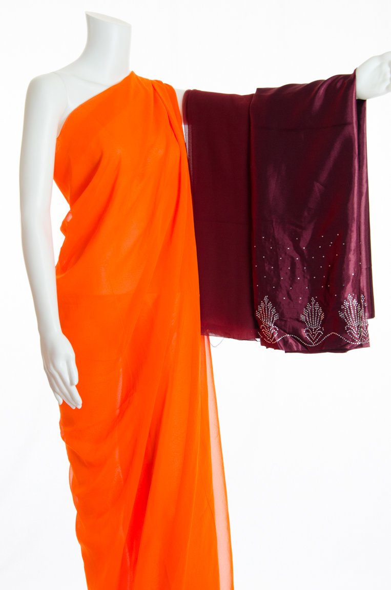 Orange and burgundy Liisho Dirac Kabayare