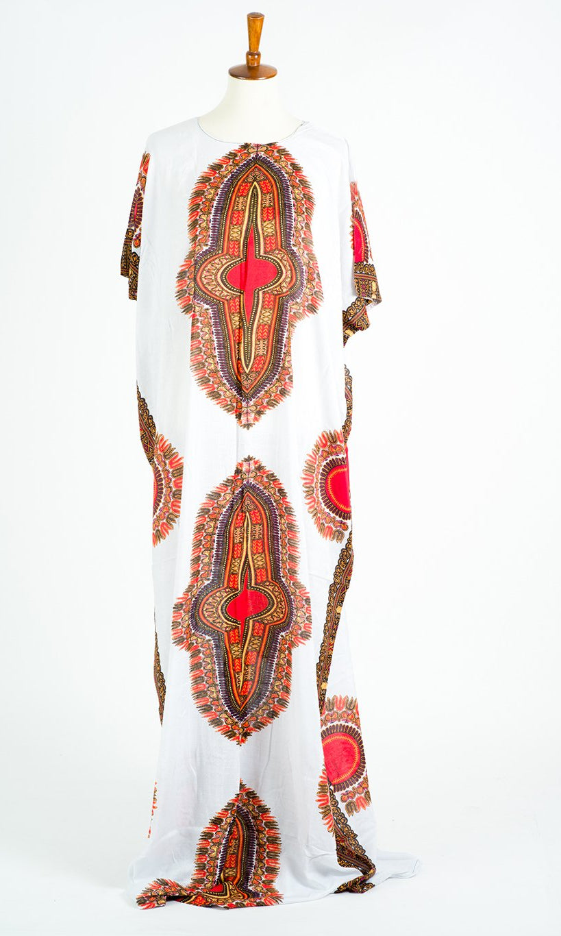 Orange Dashiki Bati Dress Kabayare