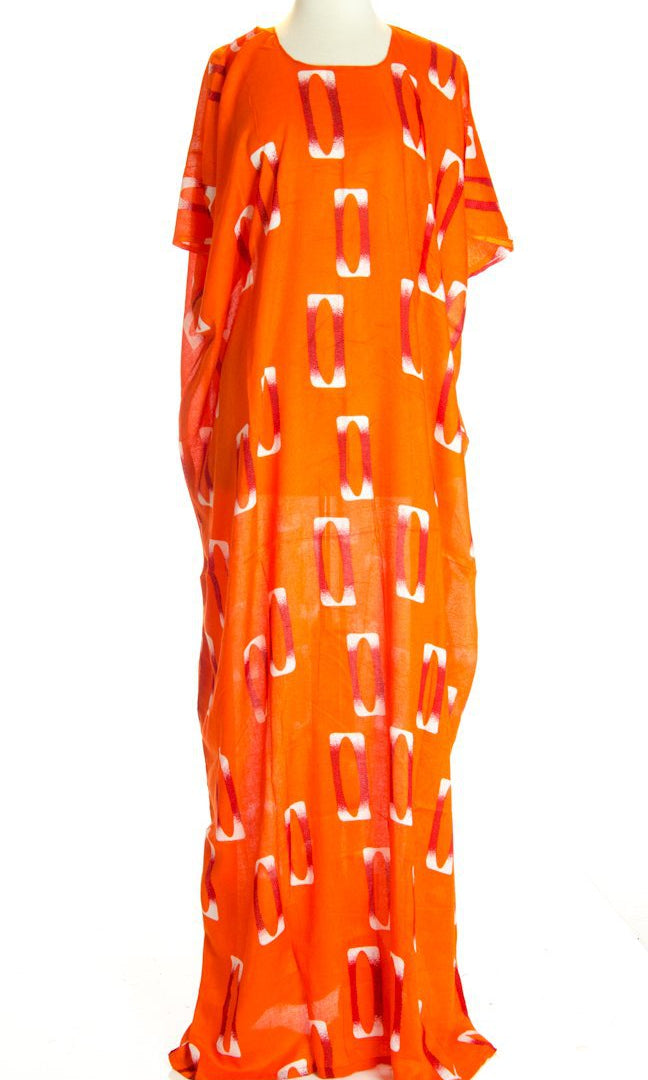 Orange matrix bati dress Kabayare