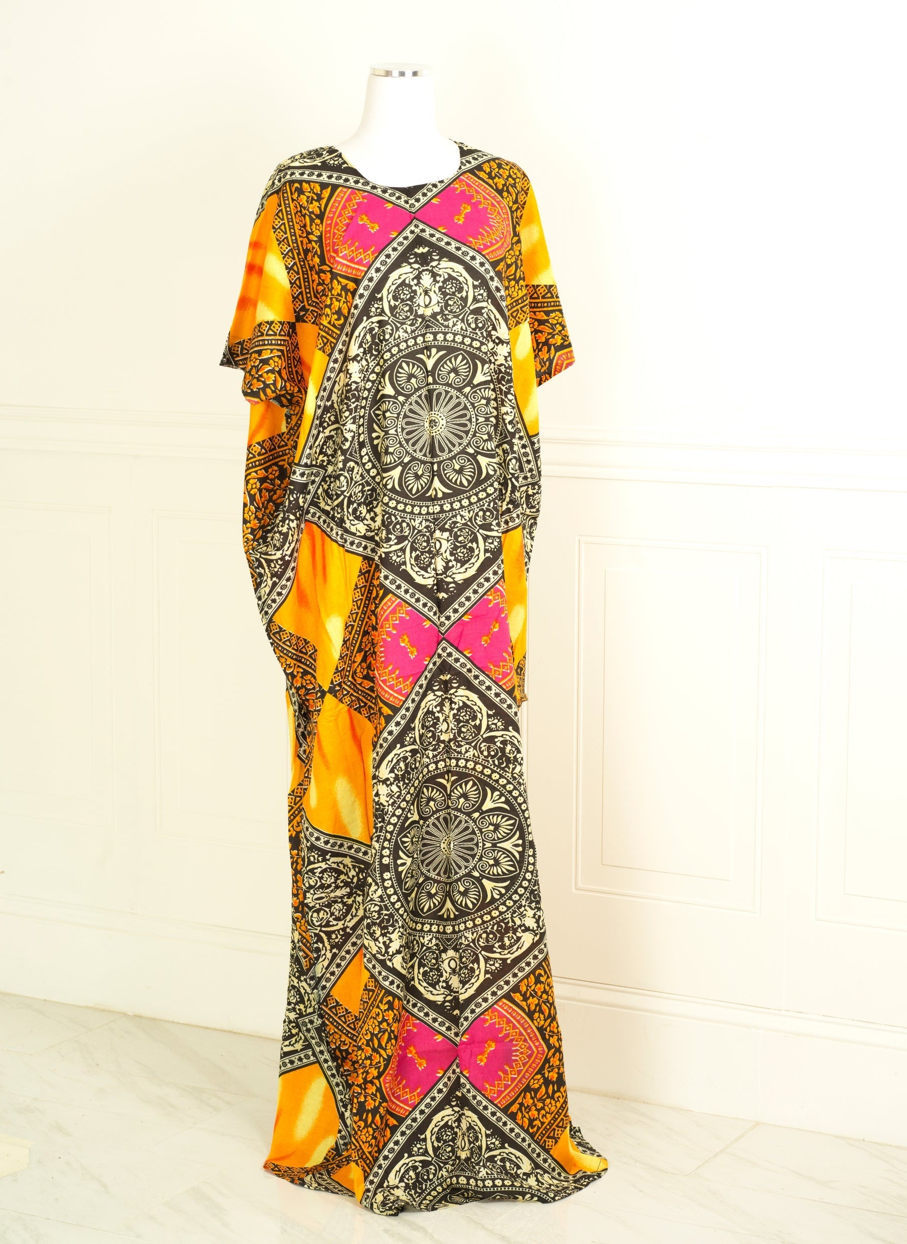 orange queen print bati dress KF