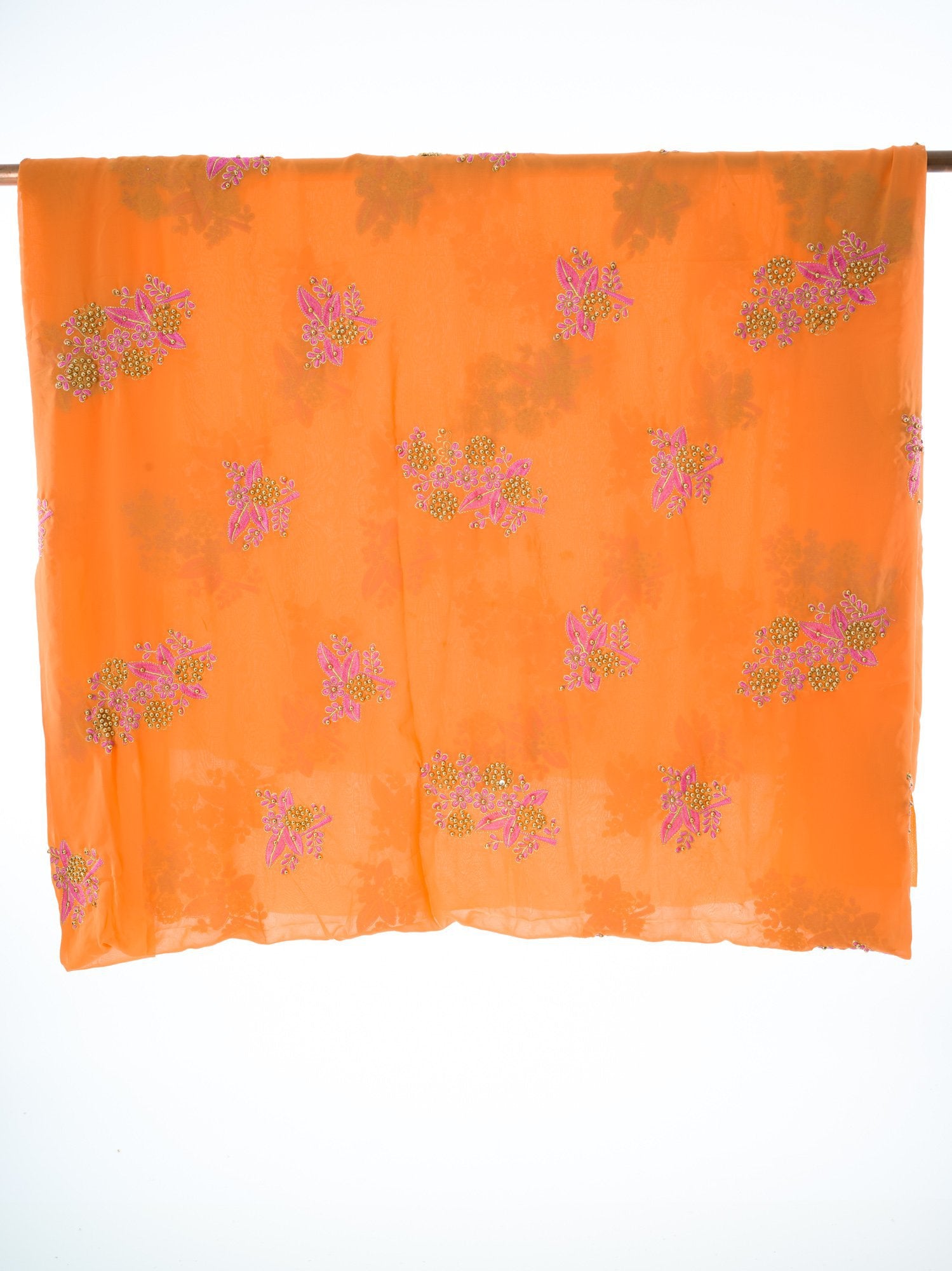 Orange Saree style Dirac set Kabayare