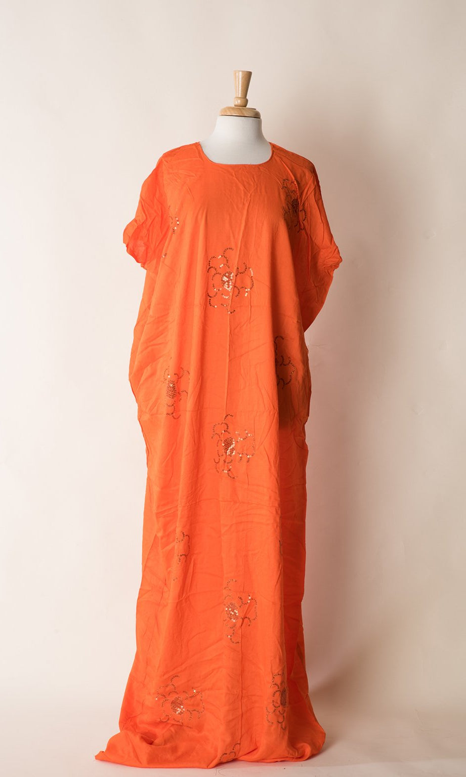 Orange Sequin Bati Dress Kabayare