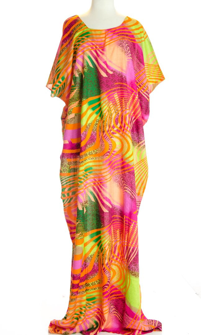 Orange splash of color bati dress Kabayare