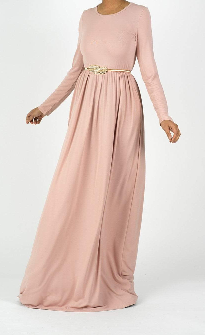 Original milk silk Long sleeve Maxi dress Kabayare