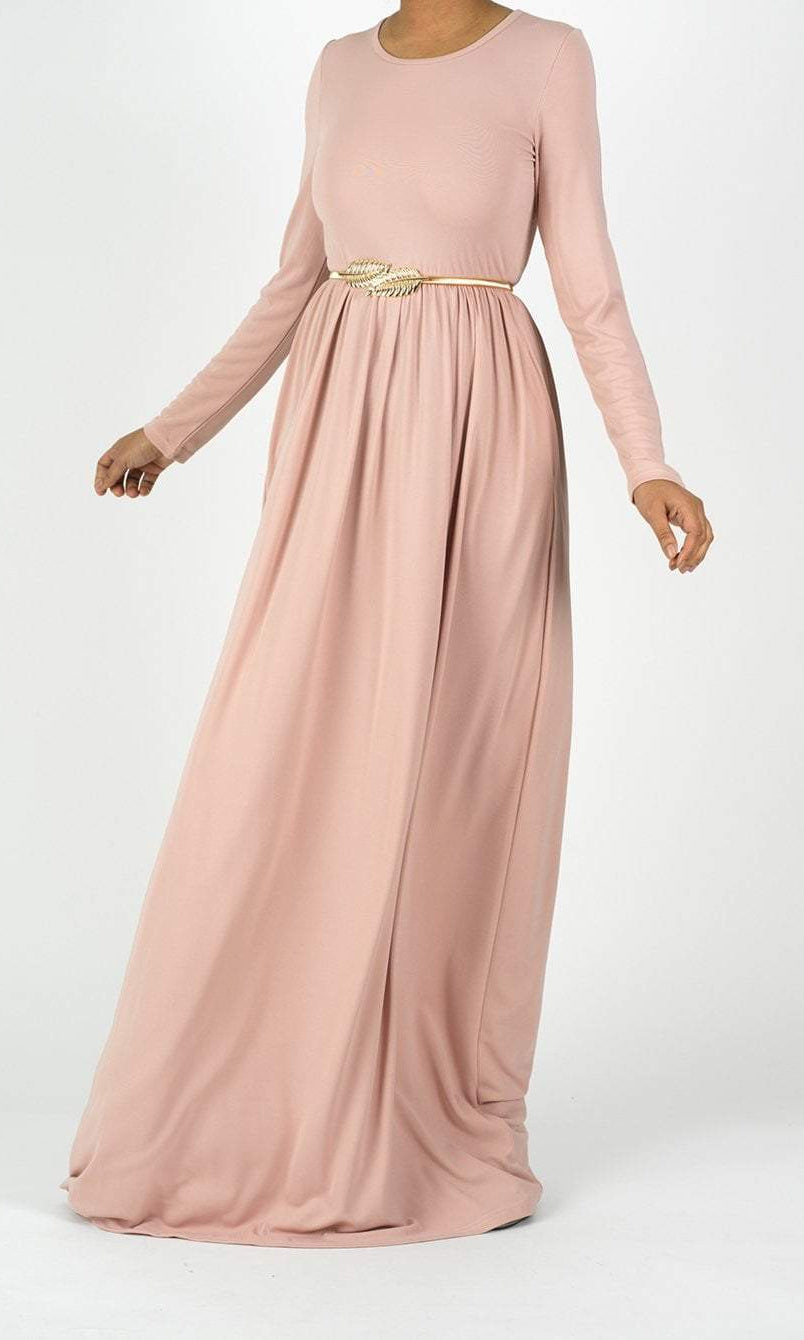 Original milk silk Long sleeve Maxi dress Kabayare