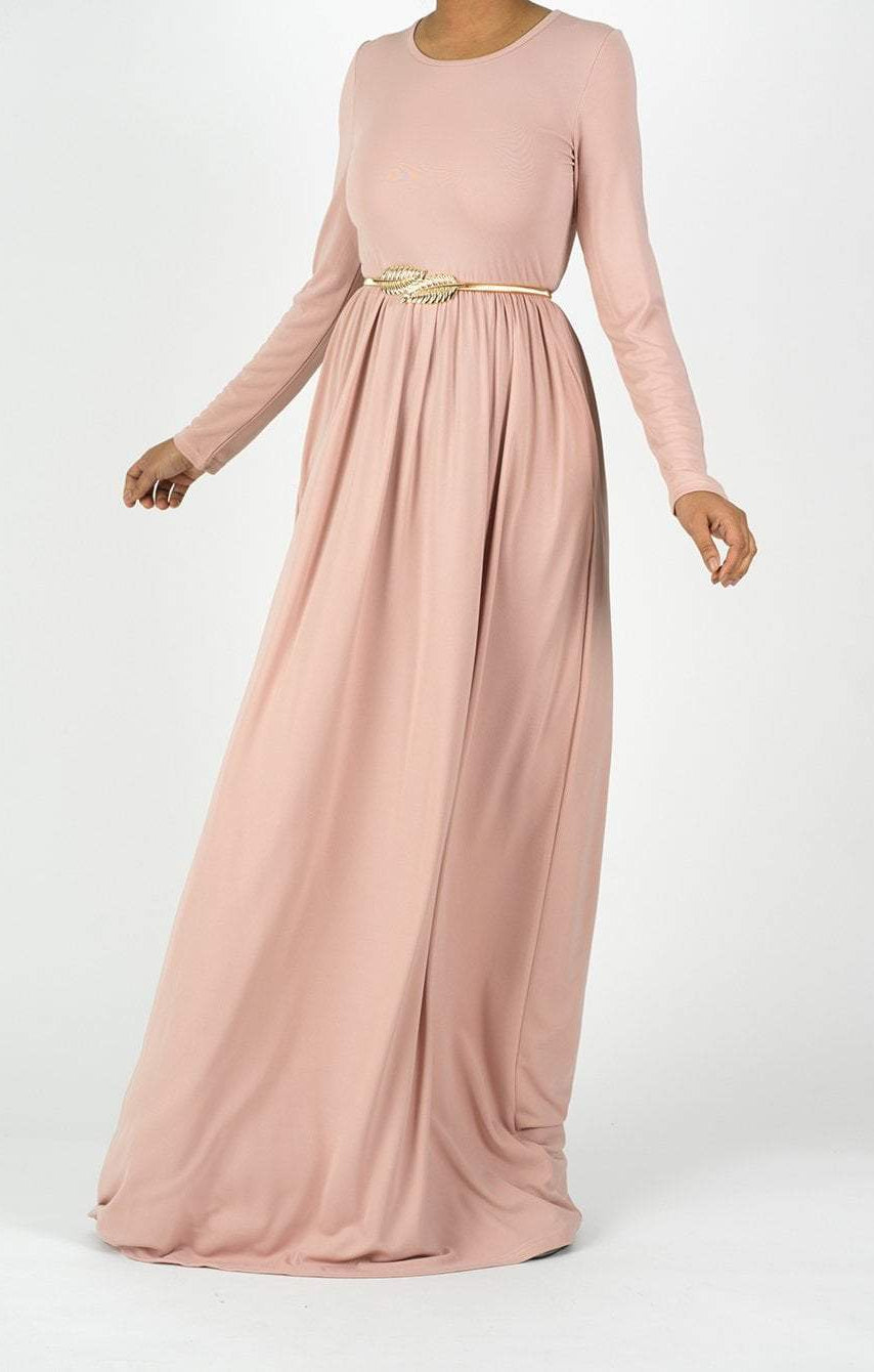 Original milk silk Long sleeve Maxi dress Kabayare