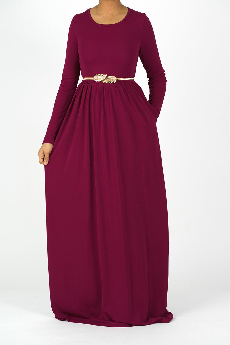 Original milk silk Long sleeve Maxi dress Kabayare