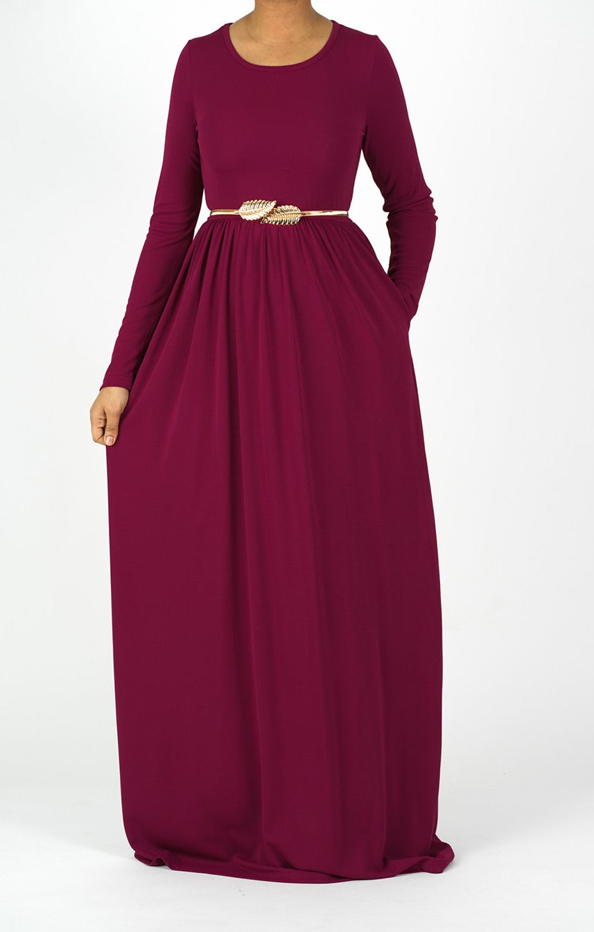 Original milk silk Long sleeve Maxi dress Kabayare