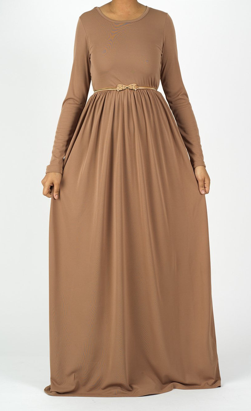 Original milk silk Long sleeve Maxi dress Kabayare