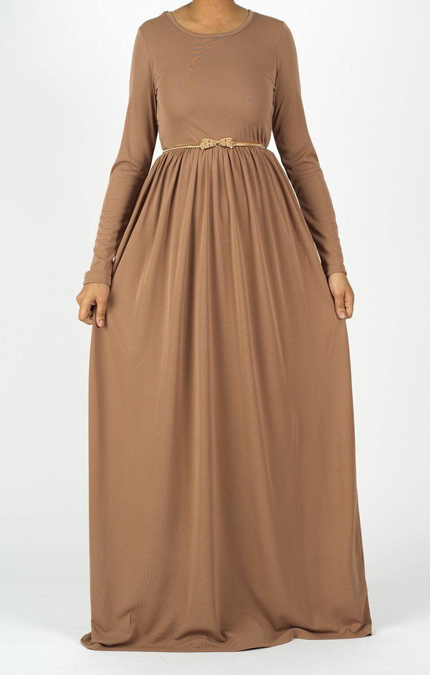 Original milk silk Long sleeve Maxi dress Kabayare