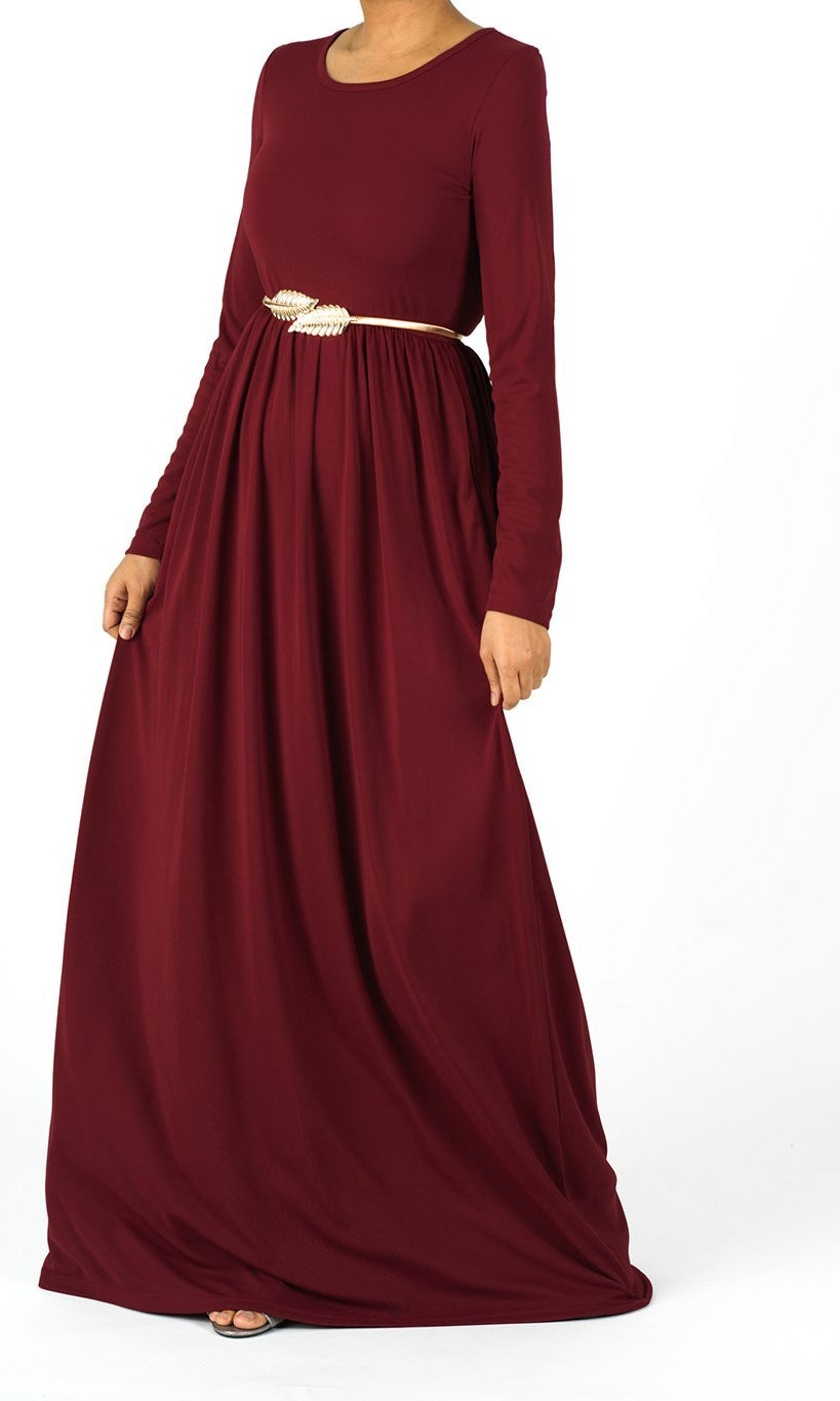 Original milk silk Long sleeve Maxi dress Kabayare