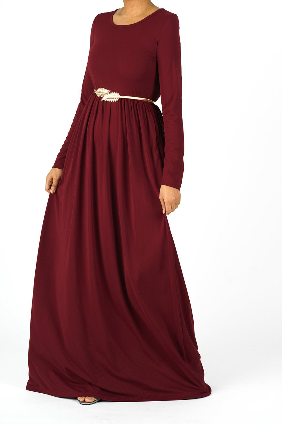 Original milk silk Long sleeve Maxi dress Kabayare