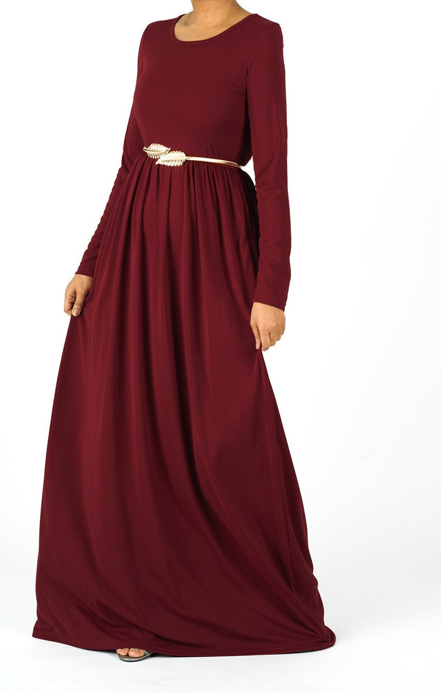 Original milk silk Long sleeve Maxi dress Kabayare