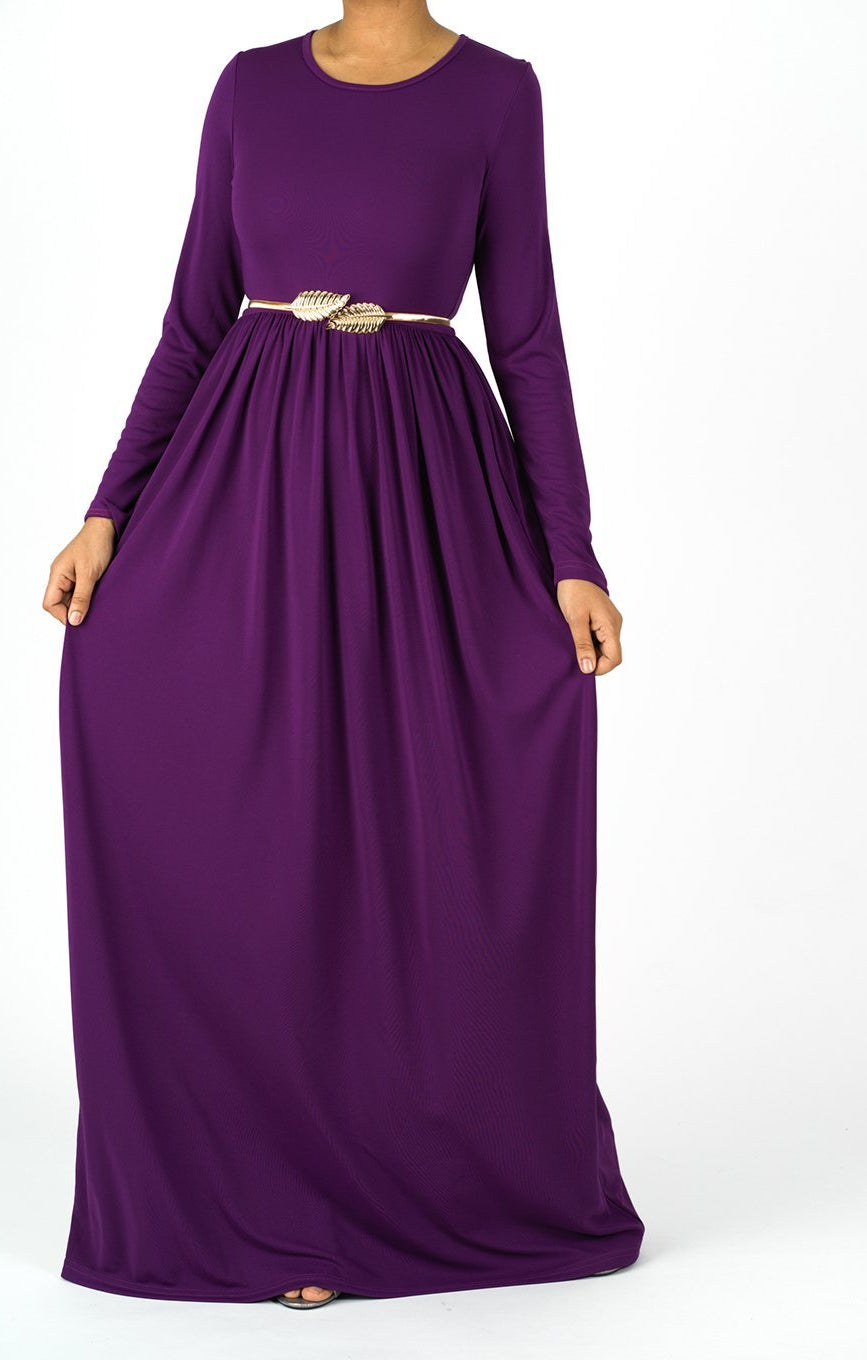 Original milk silk Long sleeve Maxi dress Kabayare