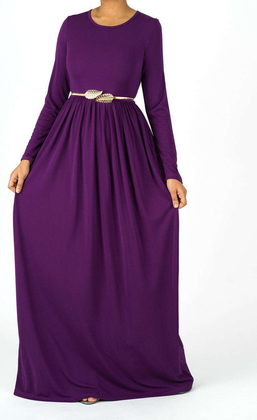 Original milk silk Long sleeve Maxi dress Kabayare
