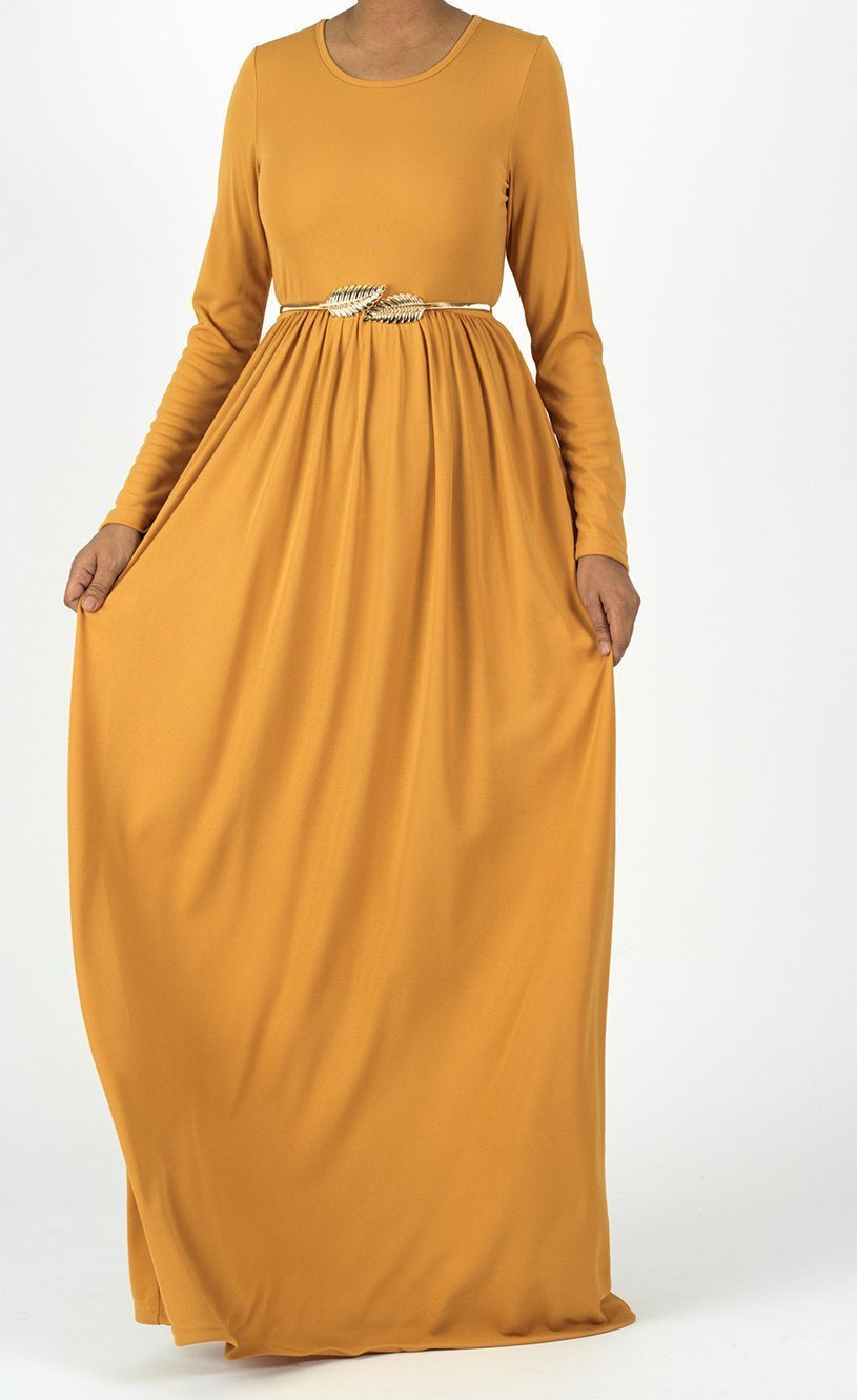 Original milk silk Long sleeve Maxi dress Kabayare