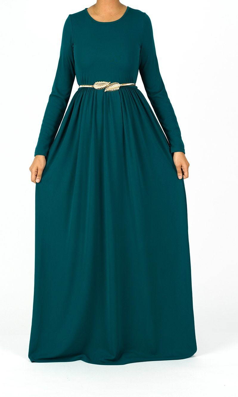 Original milk silk Long sleeve Maxi dress Kabayare