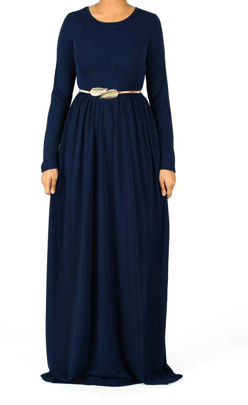 Original milk silk Long sleeve Maxi dress Kabayare