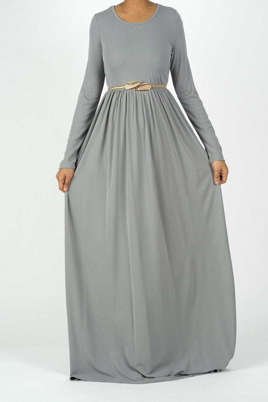 Original milk silk Long sleeve Maxi dress Kabayare