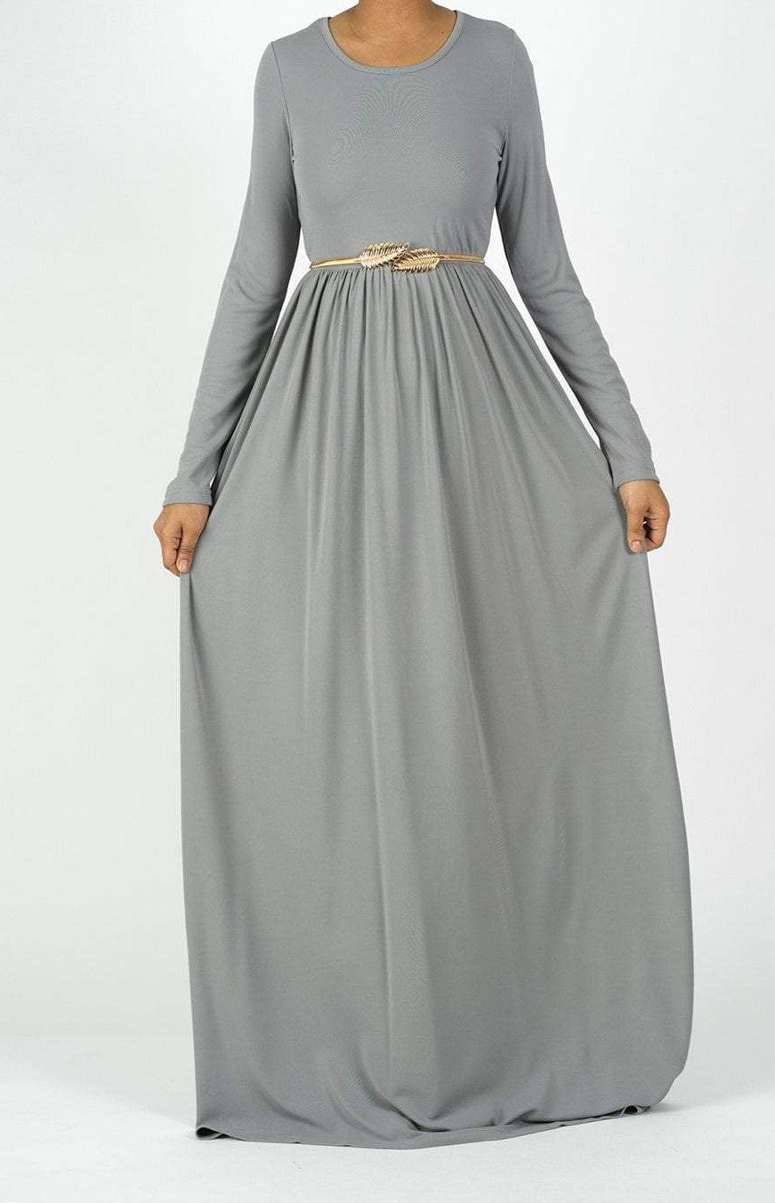 Original milk silk Long sleeve Maxi dress Kabayare
