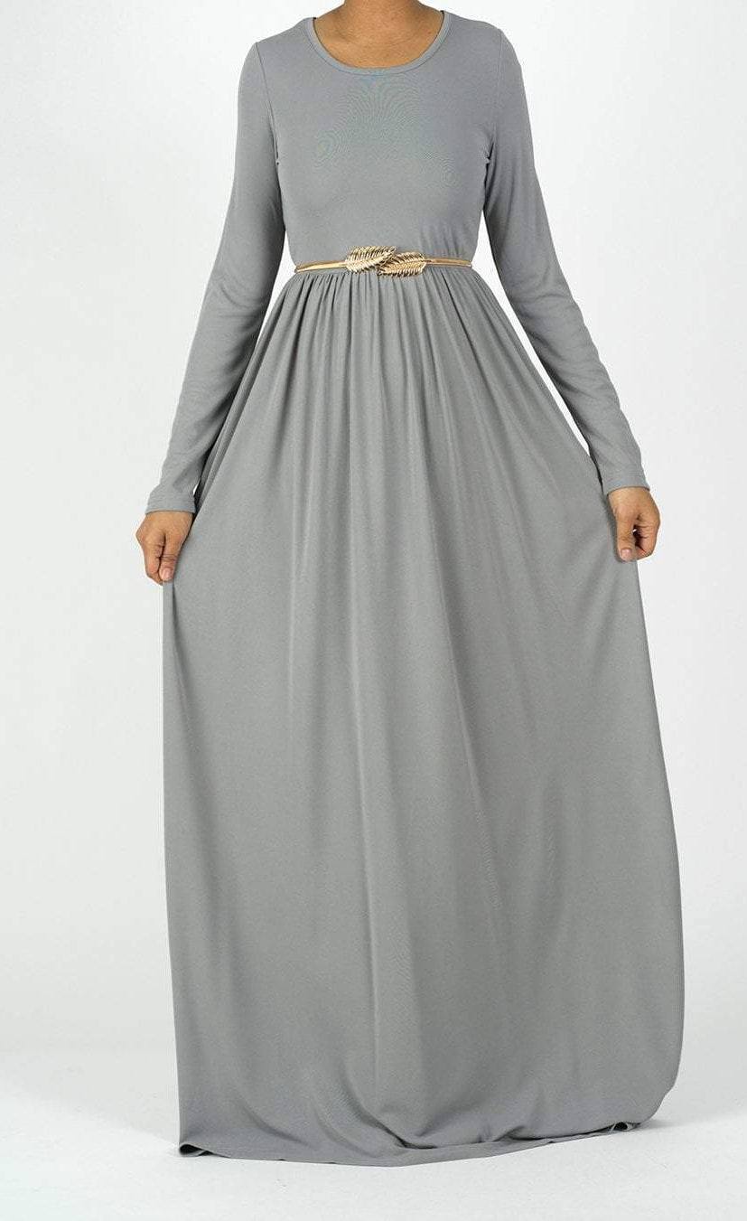 Original milk silk Long sleeve Maxi dress Kabayare