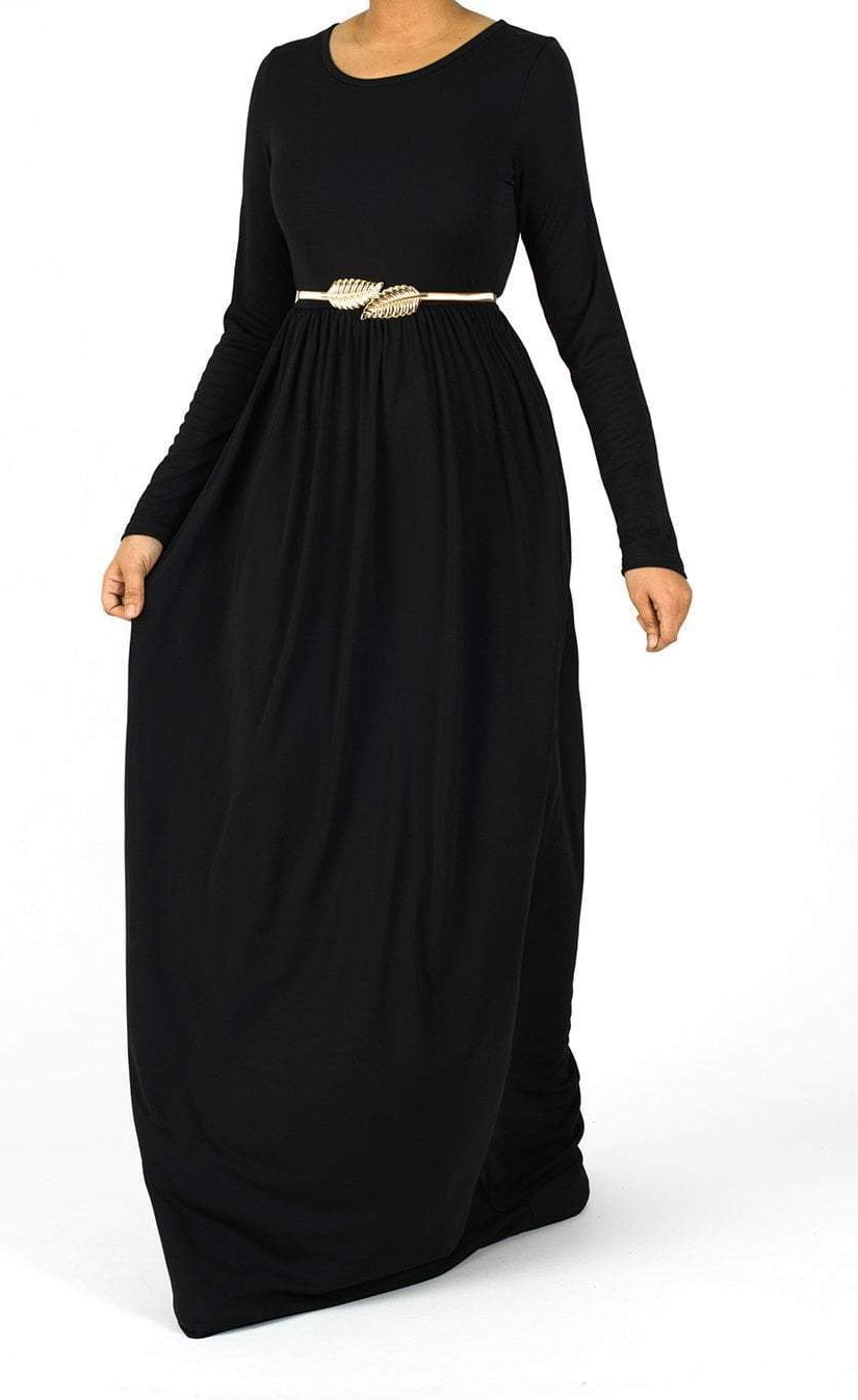Original milk silk Long sleeve Maxi dress Kabayare