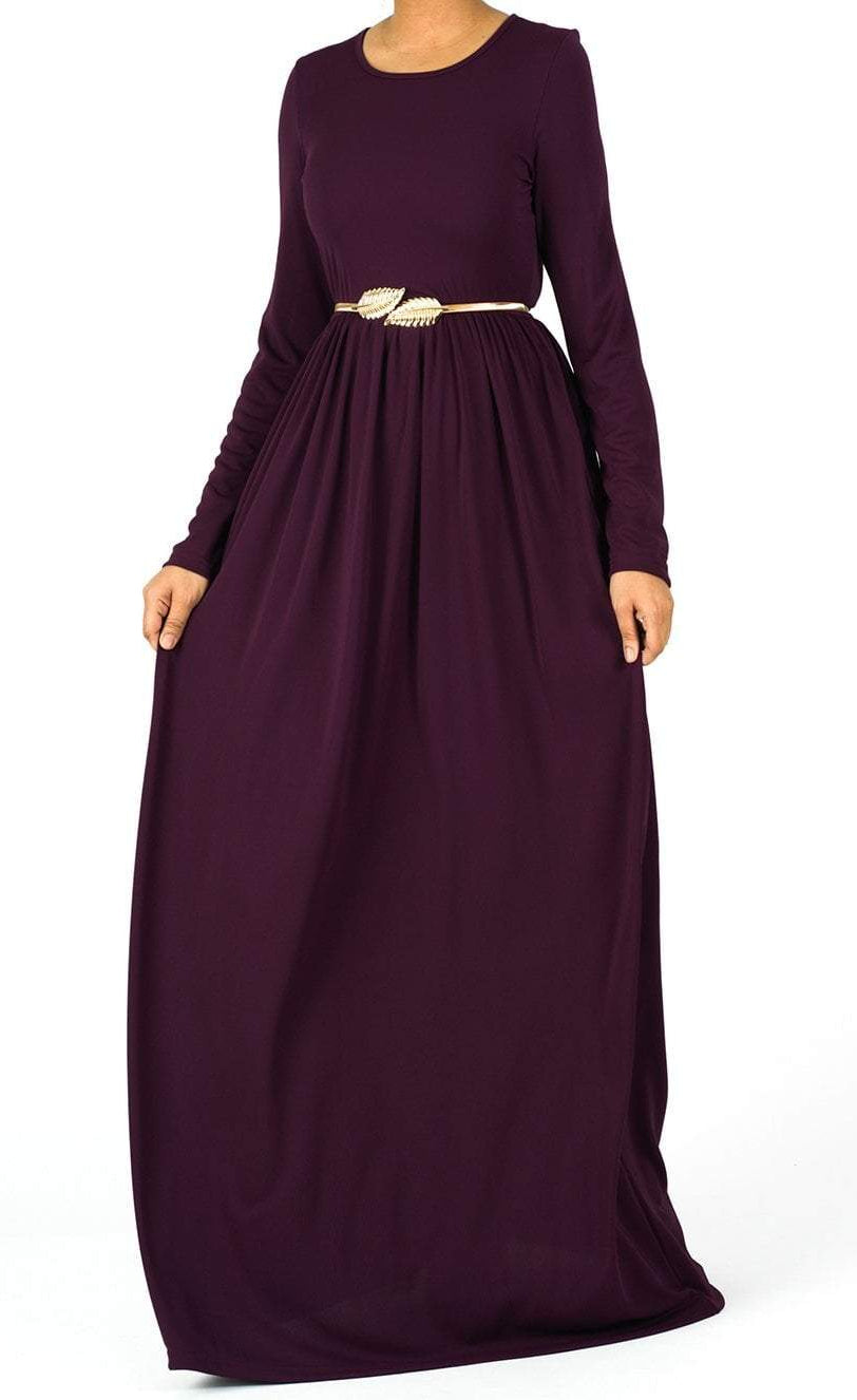 Original milk silk Long sleeve Maxi dress Kabayare