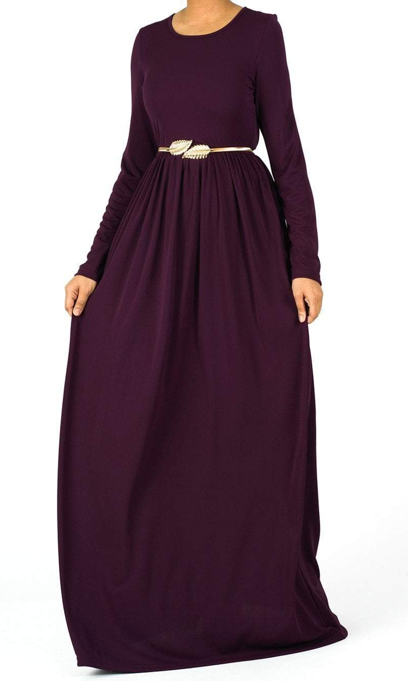 Original milk silk Long sleeve Maxi dress Kabayare
