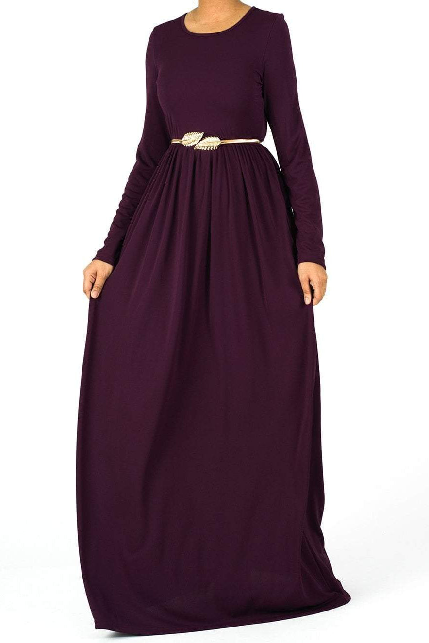 Original milk silk Long sleeve Maxi dress Kabayare