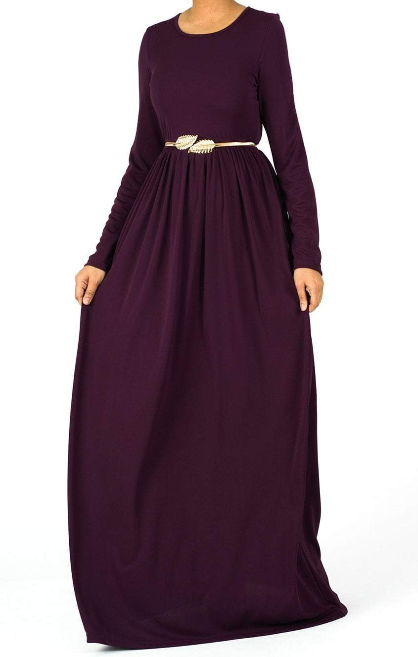 Original milk silk Long sleeve Maxi dress Kabayare