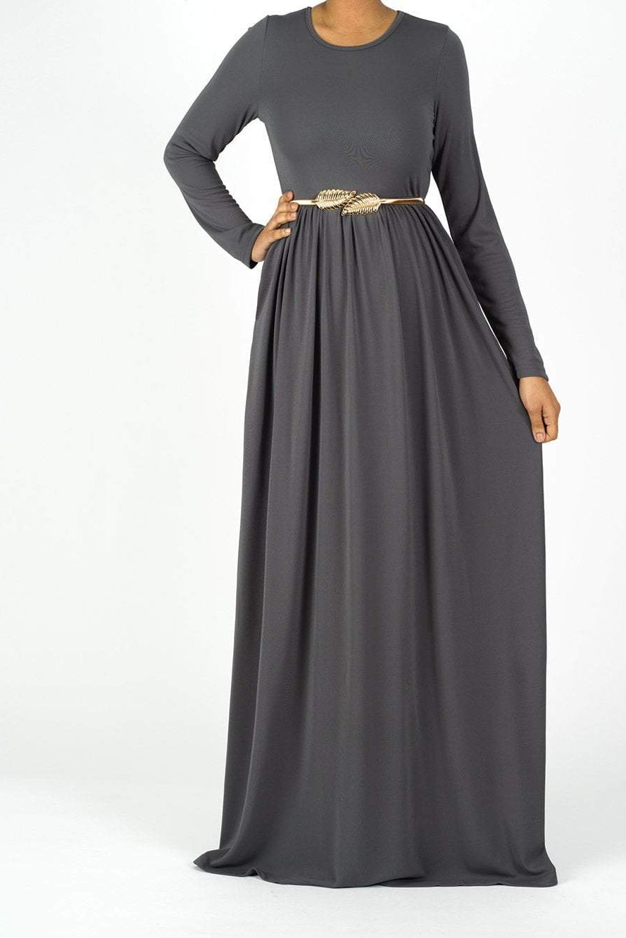 Original milk silk Long sleeve Maxi dress Kabayare