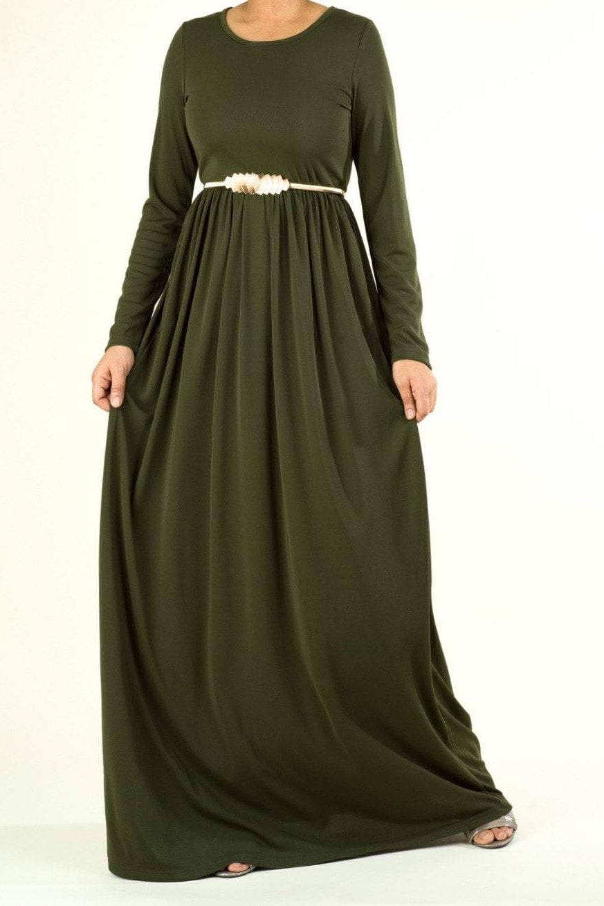 Original milk silk Long sleeve Maxi dress Kabayare