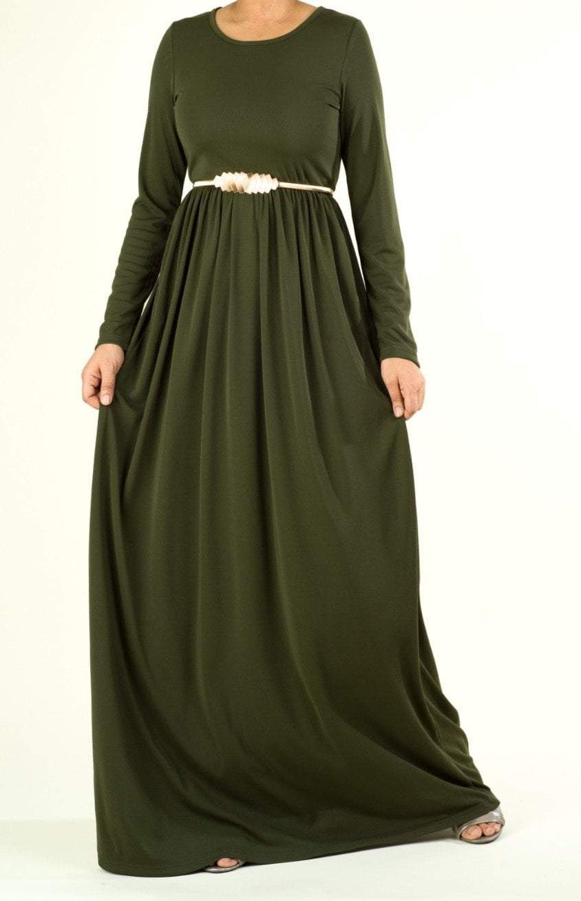 Original milk silk Long sleeve Maxi dress Kabayare