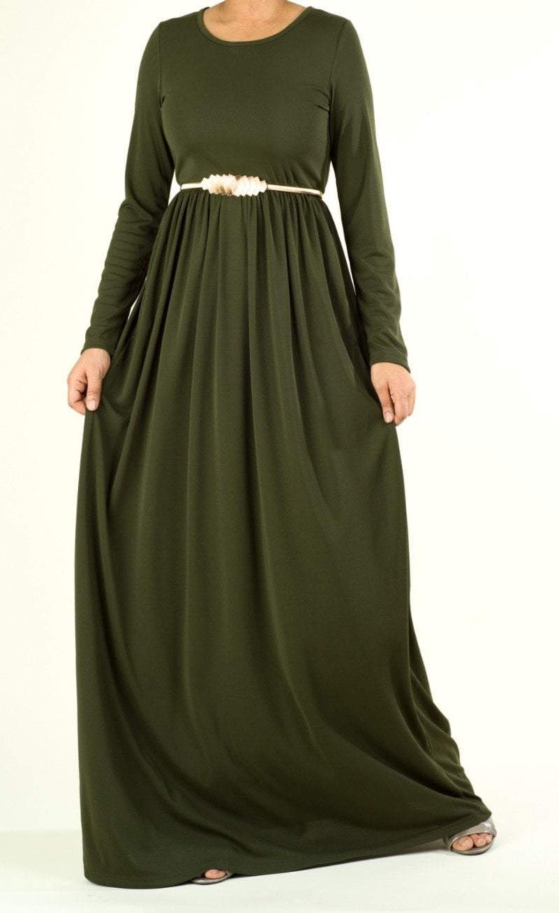 Original milk silk Long sleeve Maxi dress Kabayare