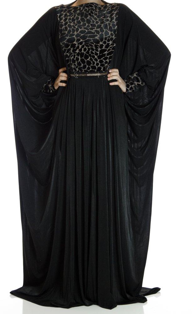 Paw Butterfly Jersey Abaya Kabayare