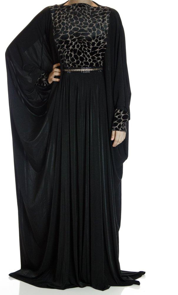Paw Butterfly Jersey Abaya Kabayare