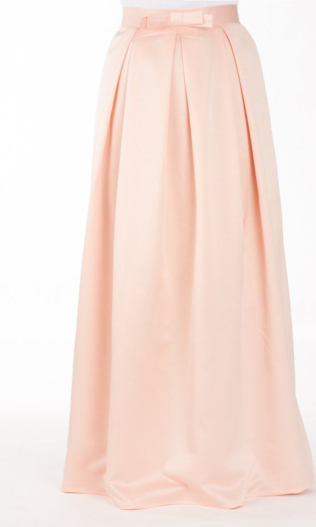 Peach impress Bow Maxi skirt Kabayare