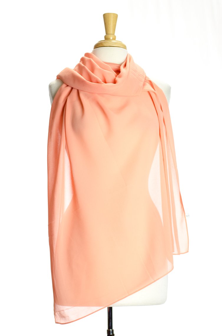 Peach Simple Suzanne Scarf Kabayare