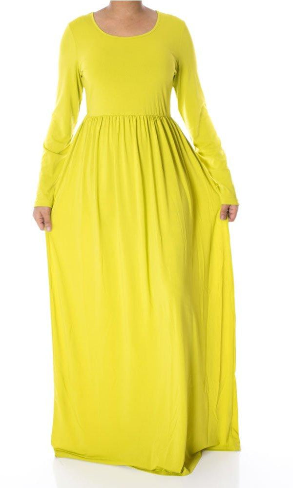 Pear Milk Silk Maxi Dress Kabayare