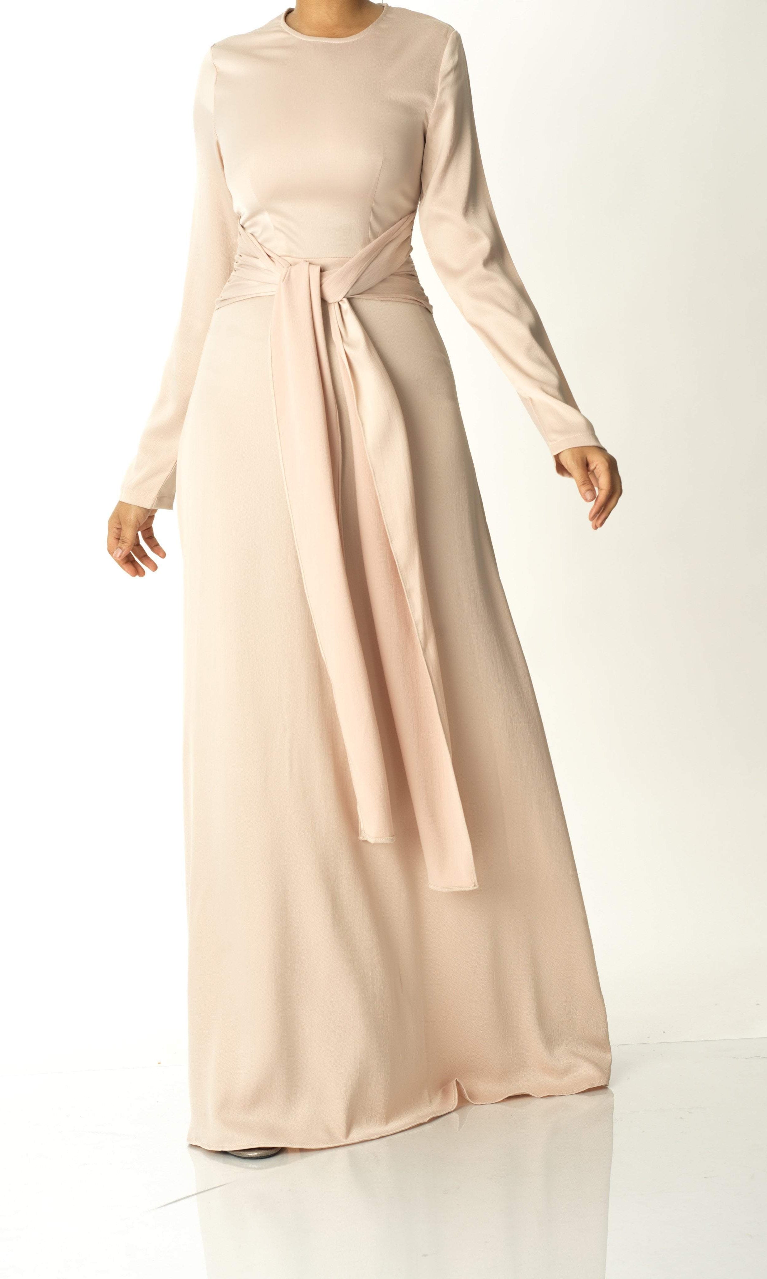Pearl Abaya queen satin kimono two-piece set Kabayare