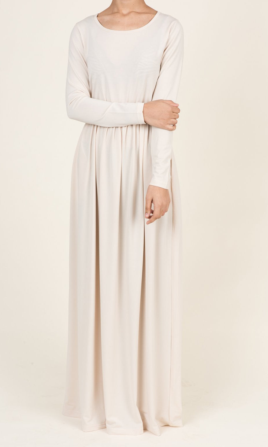 Pearl Milk Silk Maxi Dress (SOFT) Kabayare