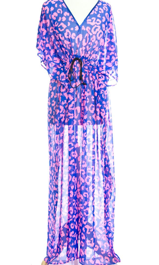 Peekaboo Kimono Maxi Dress Kabayare