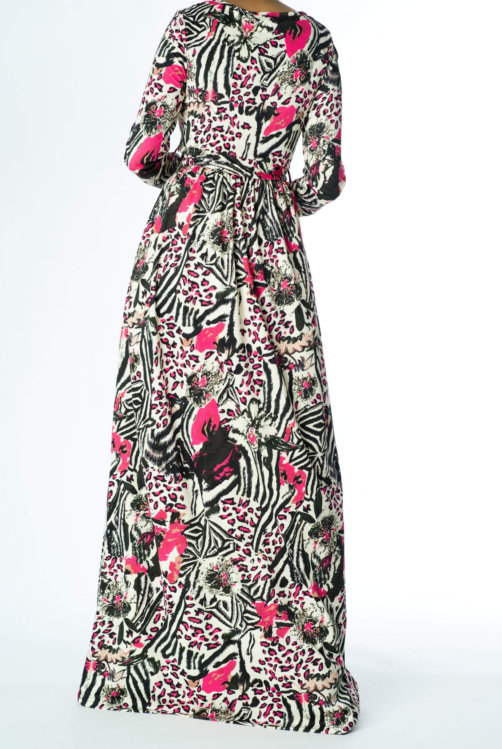 Pink animal print maxi dress Kabayare
